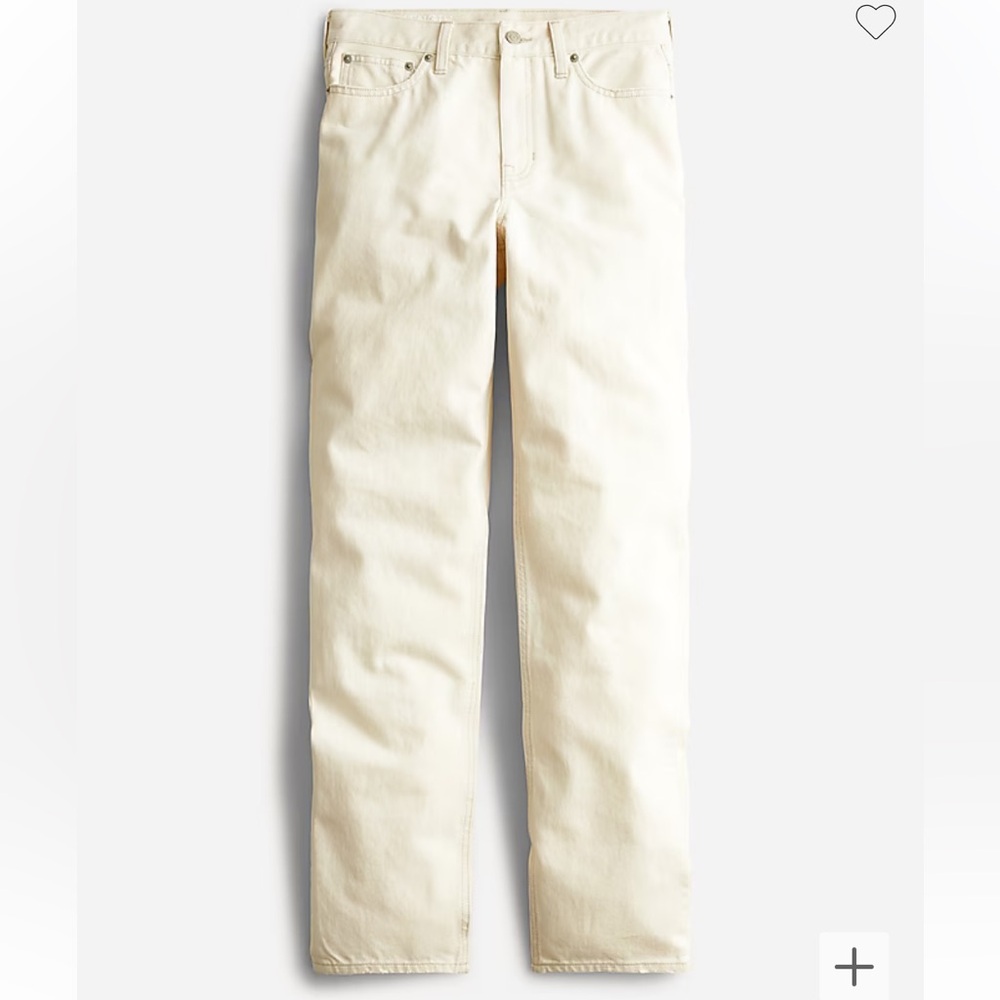 NWT J. Crew Slouchy Boyfriend Jean in Ecru, Size 24 - Style BD367